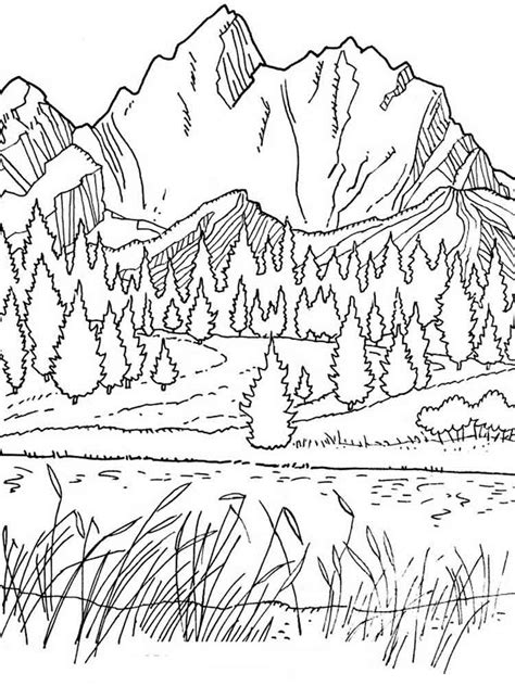 Mountains Coloring Pages Download And Print Mountains Coloring Pages