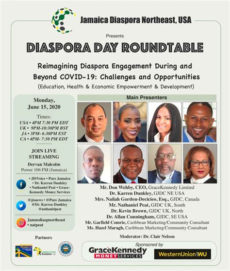 jamaica northeast diaspora usa celebrates diaspora week june 14 20 2020