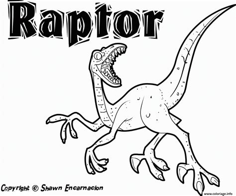 Coloriage Raptor Jurassic Park 94 JeColorie
