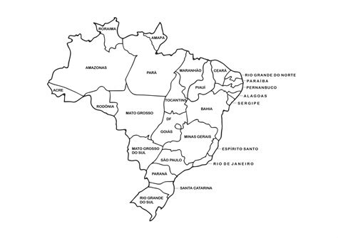 Desenhos Do Mapa Do Brasil Para Colorir