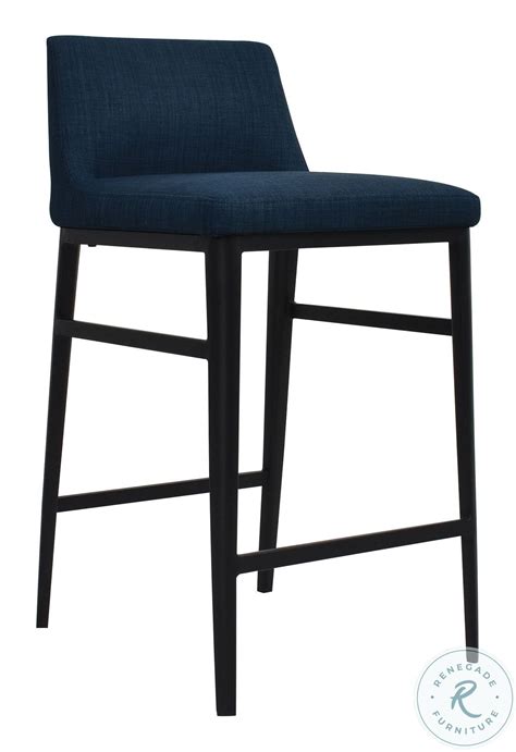 Hart Navy Velvet Counter Height Stool Bar Stools Blue Bar Stools Stool