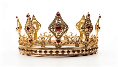 Premium Ai Image King Crown Isolated On White Background Clipping Path
