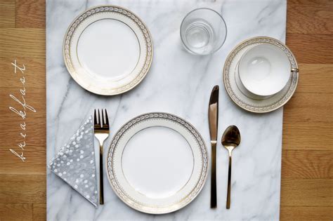 This basic place setting is perfect for a small, informal lunch with friends or family. how to set the table for every meal - One Brass Fox