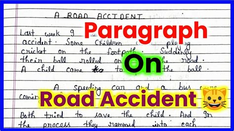 Essay On A Road Accident In English Write A Paragraph On Road Accident In English Essay Writing