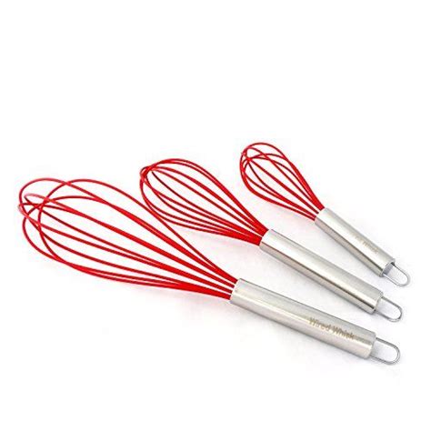 Wired Whisk Silicone Whisk Set Of 3 Stainless Steel Silicone Kitchen