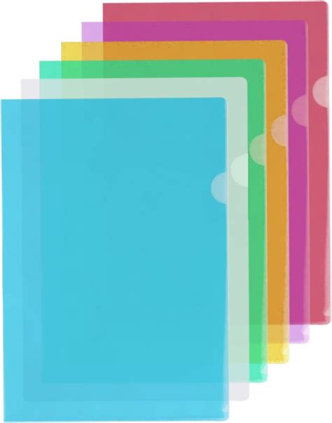 Transparent Document Folder A4 Plastic File Folders 12pcs Waterproof