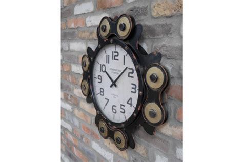 Rustic Weathered Cog Wall Clock Copperwood Home