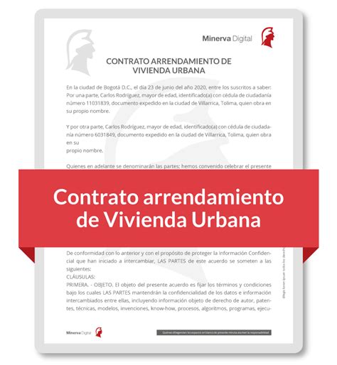 Contrato De Arrendamiento Vivienda Urbana Formas Minerva