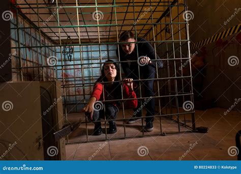Cage Girl Stock Image 8062609