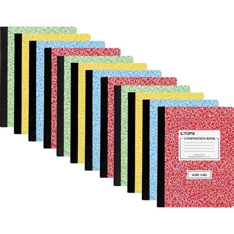 Use bulk composition books to write down ideas and notes. TOPS Wide Ruled Composition Books - 100 Sheets - 200 Pages ...