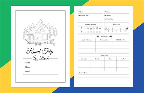 Road Trip Log Book 12104334 Vector Art At Vecteezy