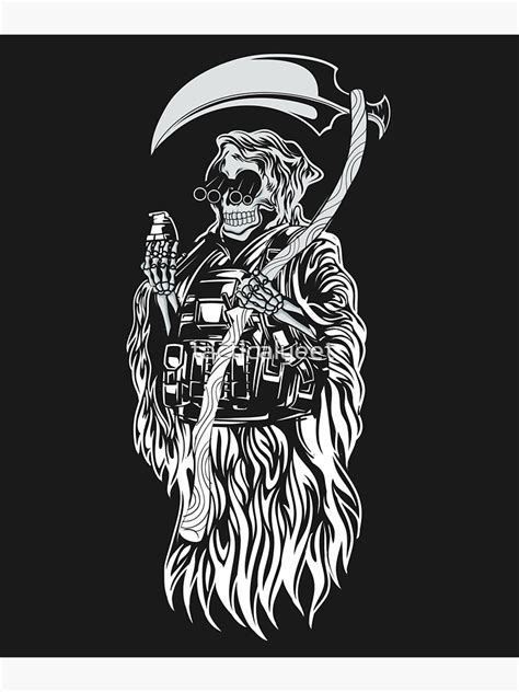 Tactical Reaper Sticker For Sale By Tacticalyeet Redbubble