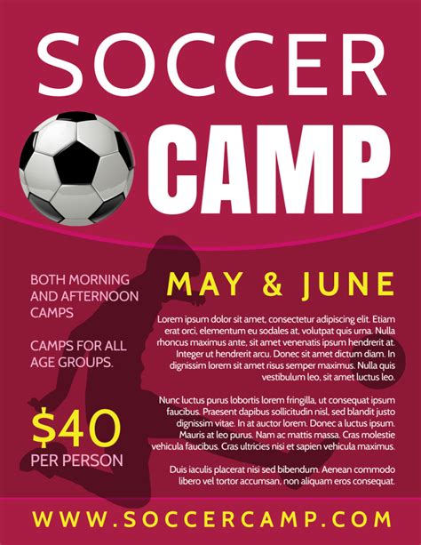Awesome Soccer Camp Flyer Template Mycreativeshop