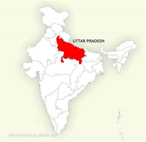 Where Is Uttar Pradesh Located In India Map United States Map