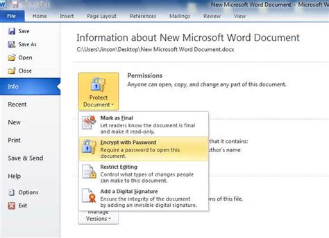 How To Protect Word Document Steps To Create Password For Docx Files