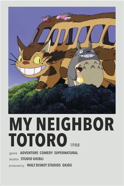 The Movie Poster For My Neighbor Totoro Starring Characters From