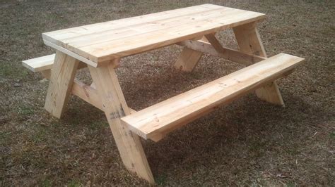 Strong And Easy Picnic Table Free Plans 346 Youtube