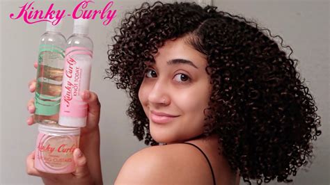 First Time Using Kinky Curly Hair Products Youtube