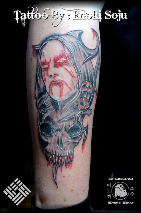 Skull Demon Tattoo By Enoki Soju By Enokisoju On Deviantart