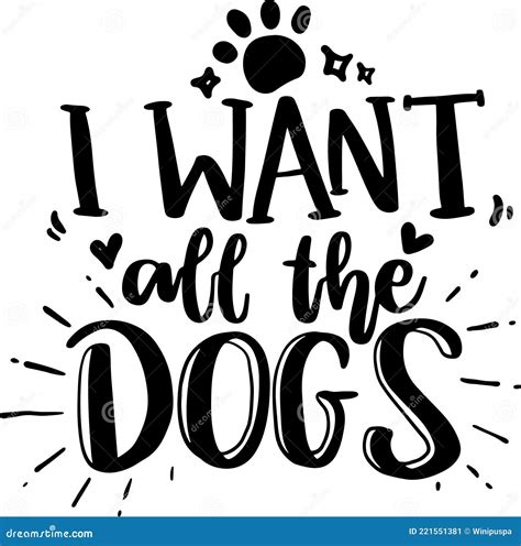 Pet All Dogs Quote Stock Illustrations 16 Pet All Dogs Quote Stock