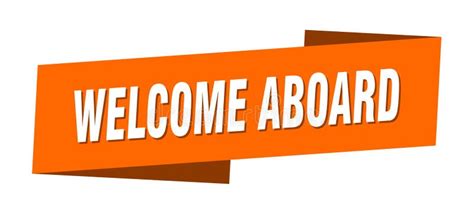 Welcome Aboard Banner Template Welcome Aboard Ribbon Label Stock