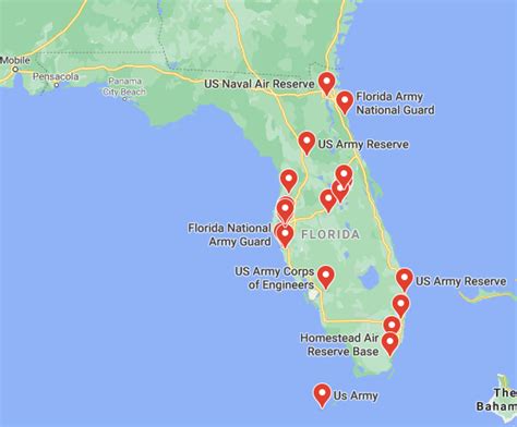 Military Bases In Florida Map