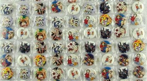 New 108pcsset Cartoon Japanese Anime One Piece Round Brooch Button