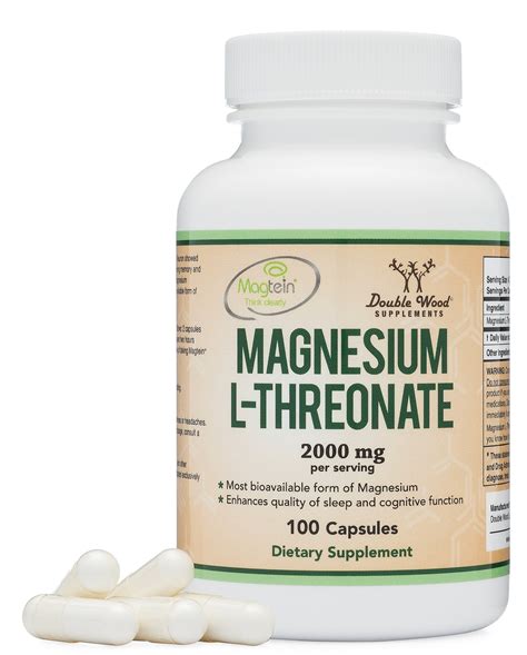 Magnesium L Threonate Capsules Original Magtein Formula Patented And