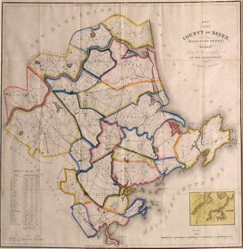 Rare Map Of Essex County Mass Rare And Antique Maps