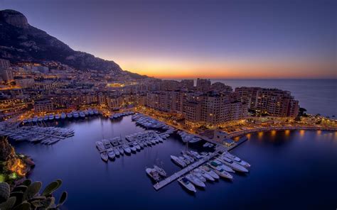City Cityscape Monaco Boat Sunset Ports Wallpapers Hd Desktop