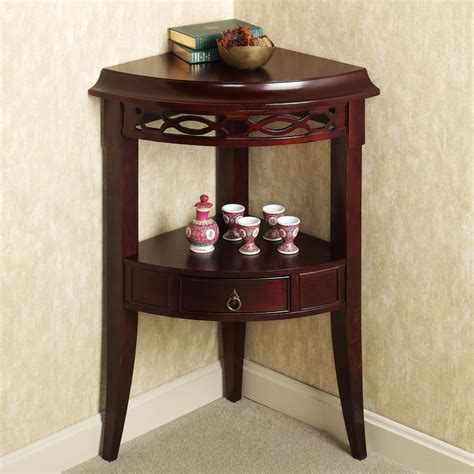 They help fill a space while offering a place to put what is common in their design, regardless of manufacturer, is that they don't take up much space. Corner Accent Table With Storage ...
