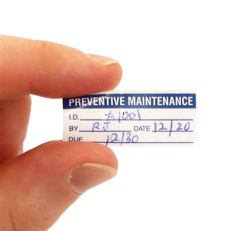 Preventive Maintenance Id Write On Quality Control Label Sku Qc 0146