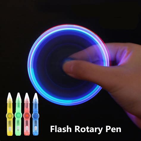 Led Spinning Pen Ball Pen Fidget Spinner Hand Top Glow In Dark Light