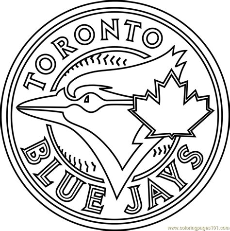 Toronto Blue Jays Logo Coloring Page For Kids Free Mlb Printable