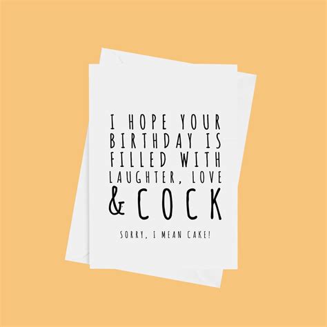 birthday filled with cock funny birthday card rude birthday etsy