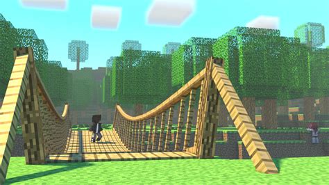 Minecraft Rope Bridge Render 3 By Hoseagames On Deviantart