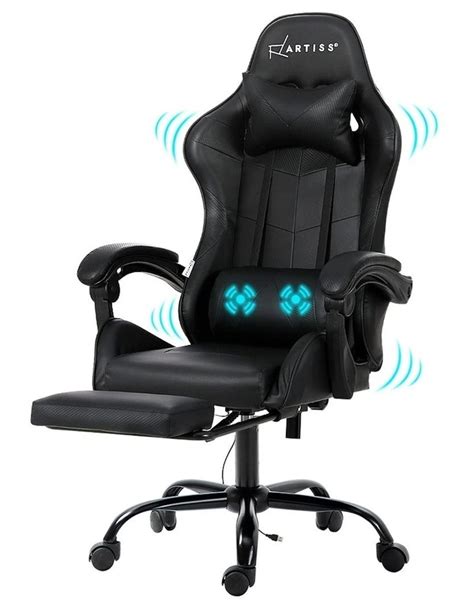 gaming massage office chair in black myer