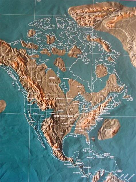 Map Of the United States: Edgar Cayce Future Map Of The United States