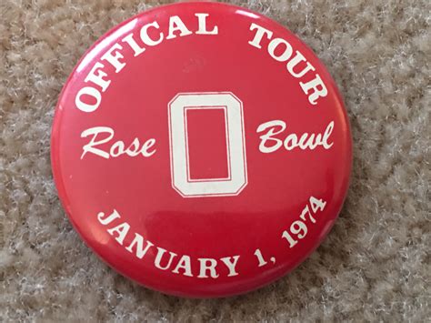 Lot Detail - OHIO STATE BUCKEYES ROSE BOWL PIN 1/1/1974 Near Mint and width=