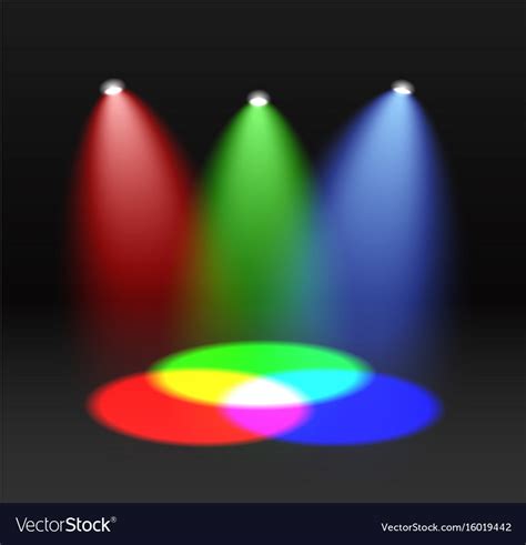 Rgb Spectrum Red Green Blue Color Mixing Design Vector Image