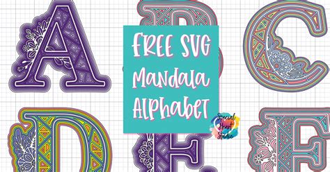 Free Mandala Alphabet Letter A Monogram Svg Cut File Vrogue Co