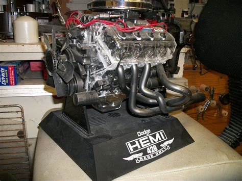 Large engines running with higher torque ratings and lower engine speed ratings that allow for efficient bus operation and quality road speed with fewer cases of downshifts. Testors 1/4th scale Clear Running 426 Hemi