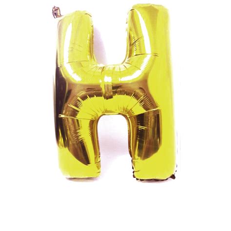 Balão Metalizado Letra H Dourado Pronta Entrega 45cm Elo7