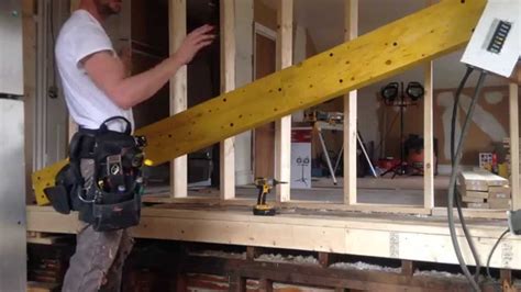 How To Install Load Bearing Beam Laminated Veneer Lumber Lvl Part 3