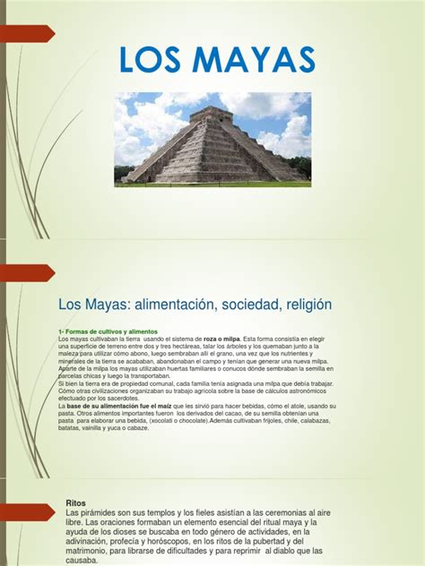 Los Mayas Powerpoint Civilización Maya Rituales