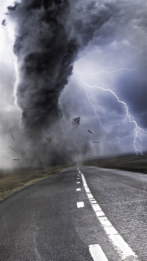 Tornado And Lightning Storm Wallpaper