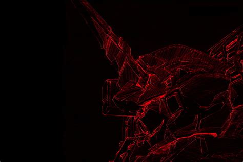 Hd Wallpaper Gundam Anime Mobile Suit Gundam Unicorn Red Black