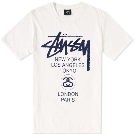 Stussy World Tour Tee Natural End