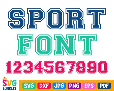 Varsity Font Svg Varsity Letters Numbers Sport Font Jersey Etsy