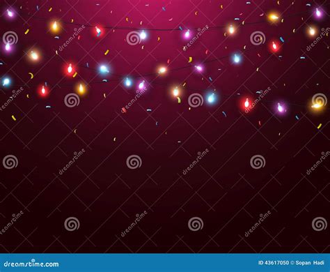 Colorful Lights With Confetti Stock Vector Illustration Of Party